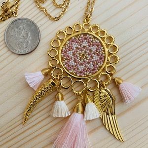 Dreamcatcher necklace, handmade in Mexico
